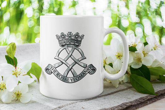 Royal Yeomanry Mug – British Army Reserve Cavalry Badge – 11oz Ceramic Military Gift – UK Territorial Armoured Unit Cup